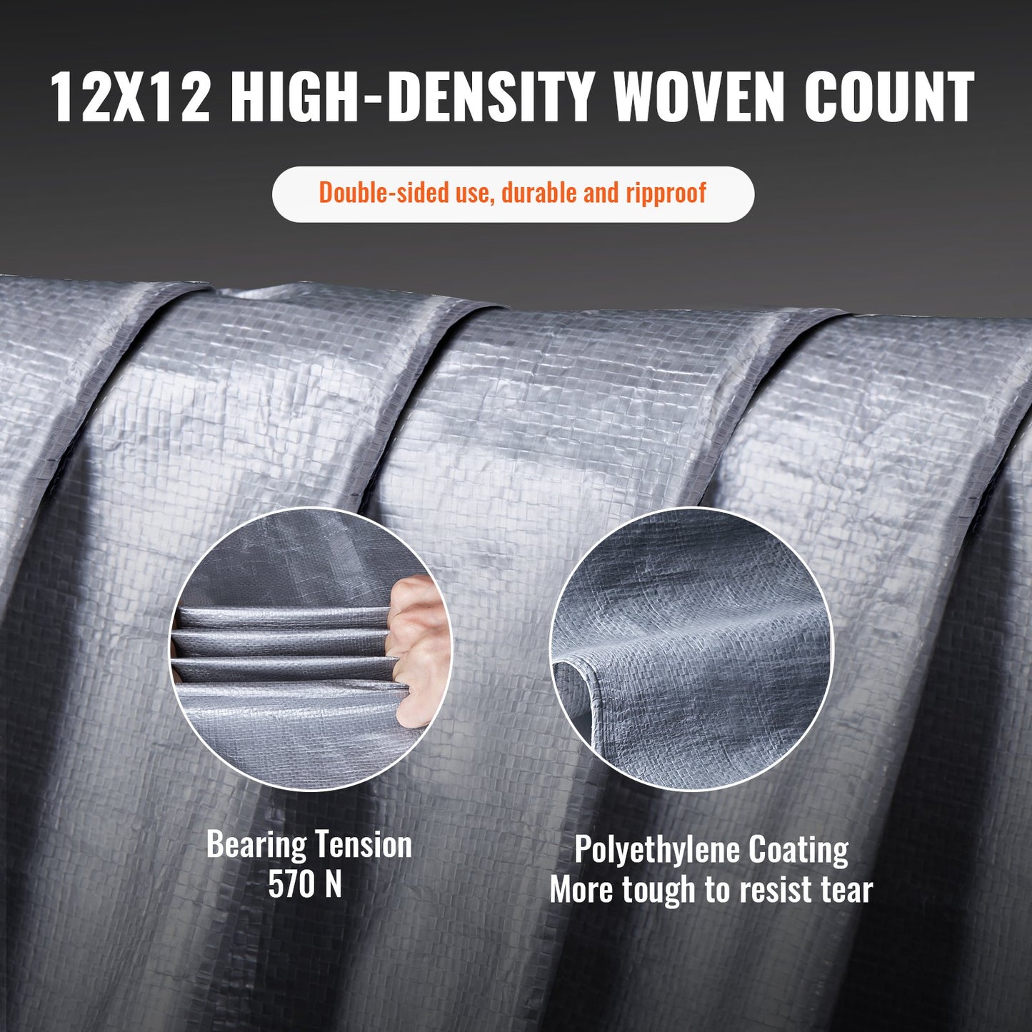 Waterproof Tarp 20x30 Ft Poly Cover 10 Mil UV Resistant Heavy Duty Outdoor Tarpaulin