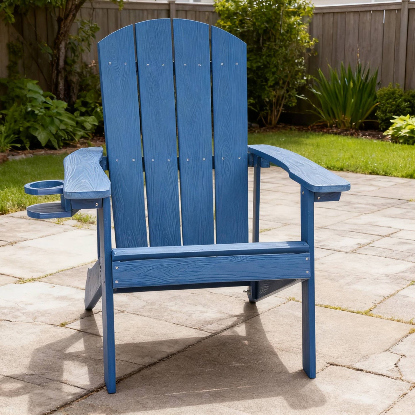 Outdoor Lounge Chair With Cup Holder For Patio Relaxation & Garden