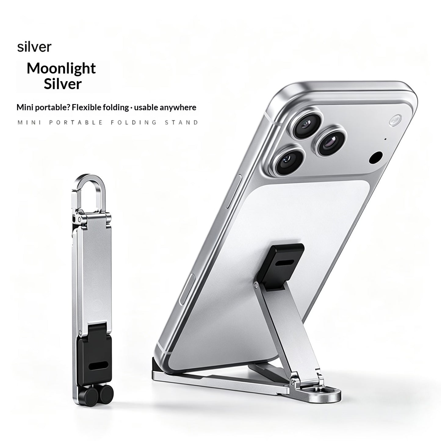 Mini Multi-Function Keychain Phone Stand and Hook - Portable Desk Organizer