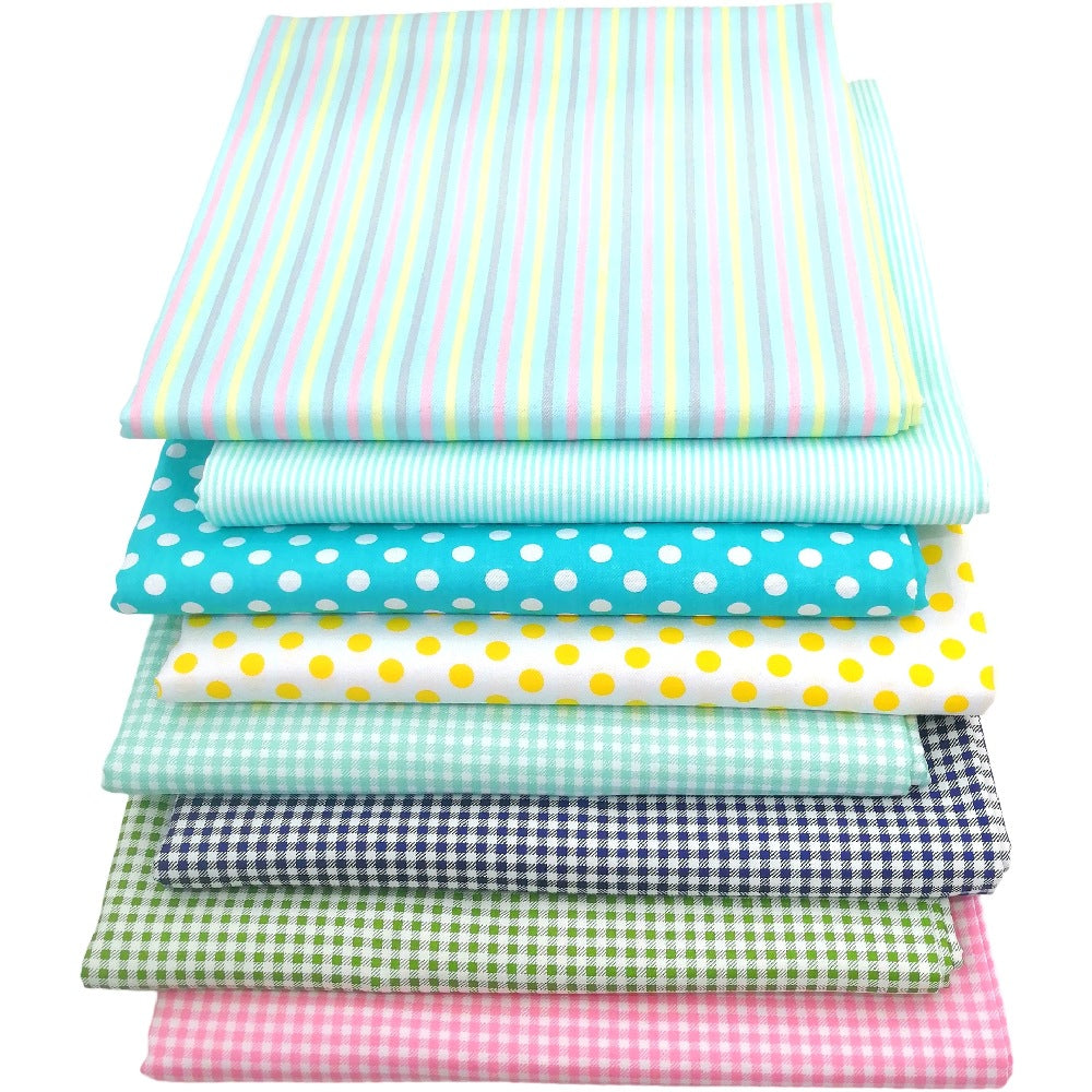 Cotton Twill Fabric Set of 8 Patterns for Sewing, Home Decor & Crafts