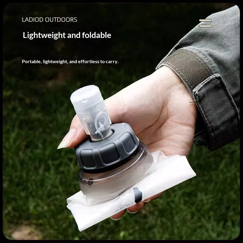 Foldable Sports Water Bottle TPU Portable Hydration Bag for Running Hiking
