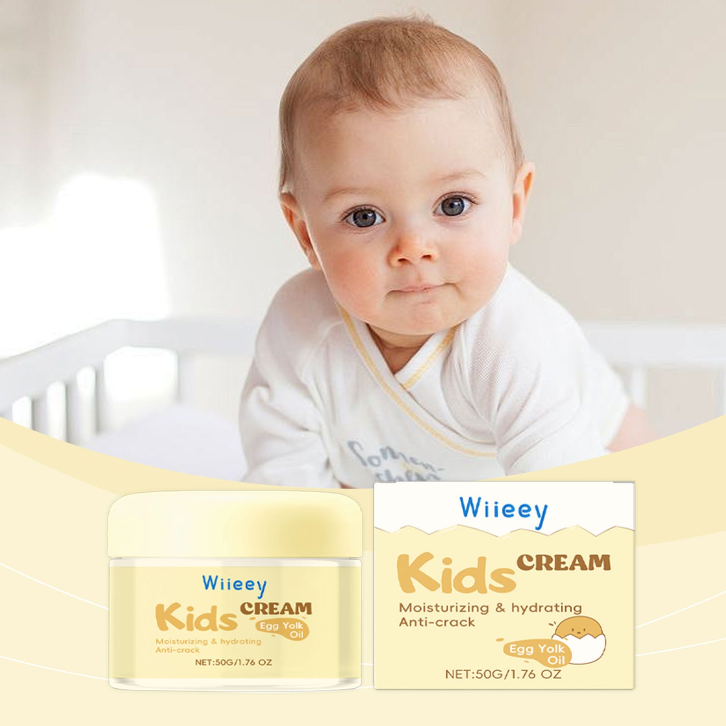 Gentle Children's Moisturizing Facial Cream for Daily Skin Care - 50g