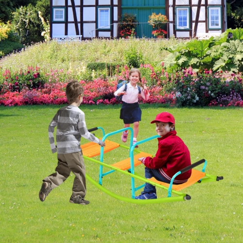 Kids Seesaw - Outdoor Plastic Rocker for Ages 3+, Multicolored