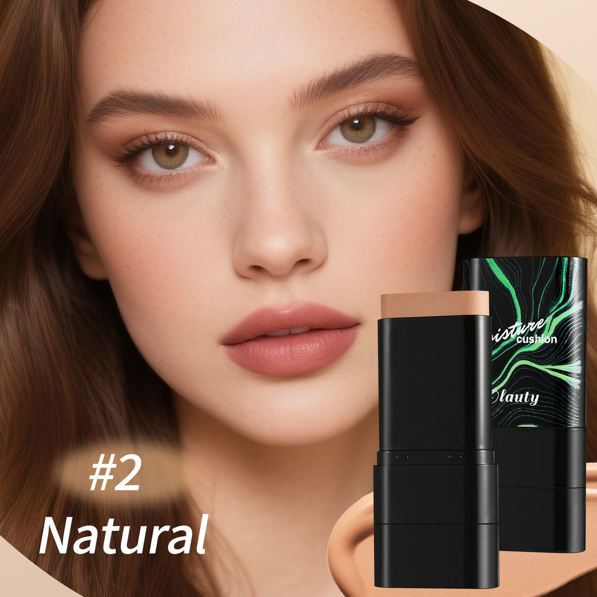Waterproof Concealer Stick Foundation with Double-Ended Makeup Brush 20g - Multiple Shades