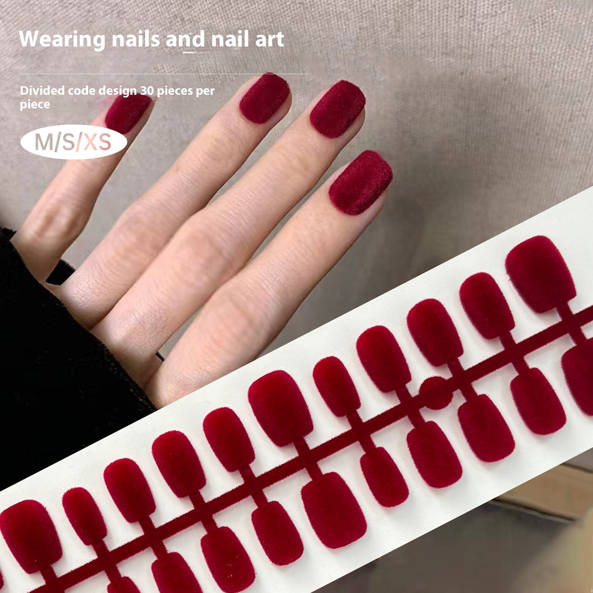 Flocking Frosted Fluff Wear Armor Nail Art Kit 30 Pieces for Autumn & Winter