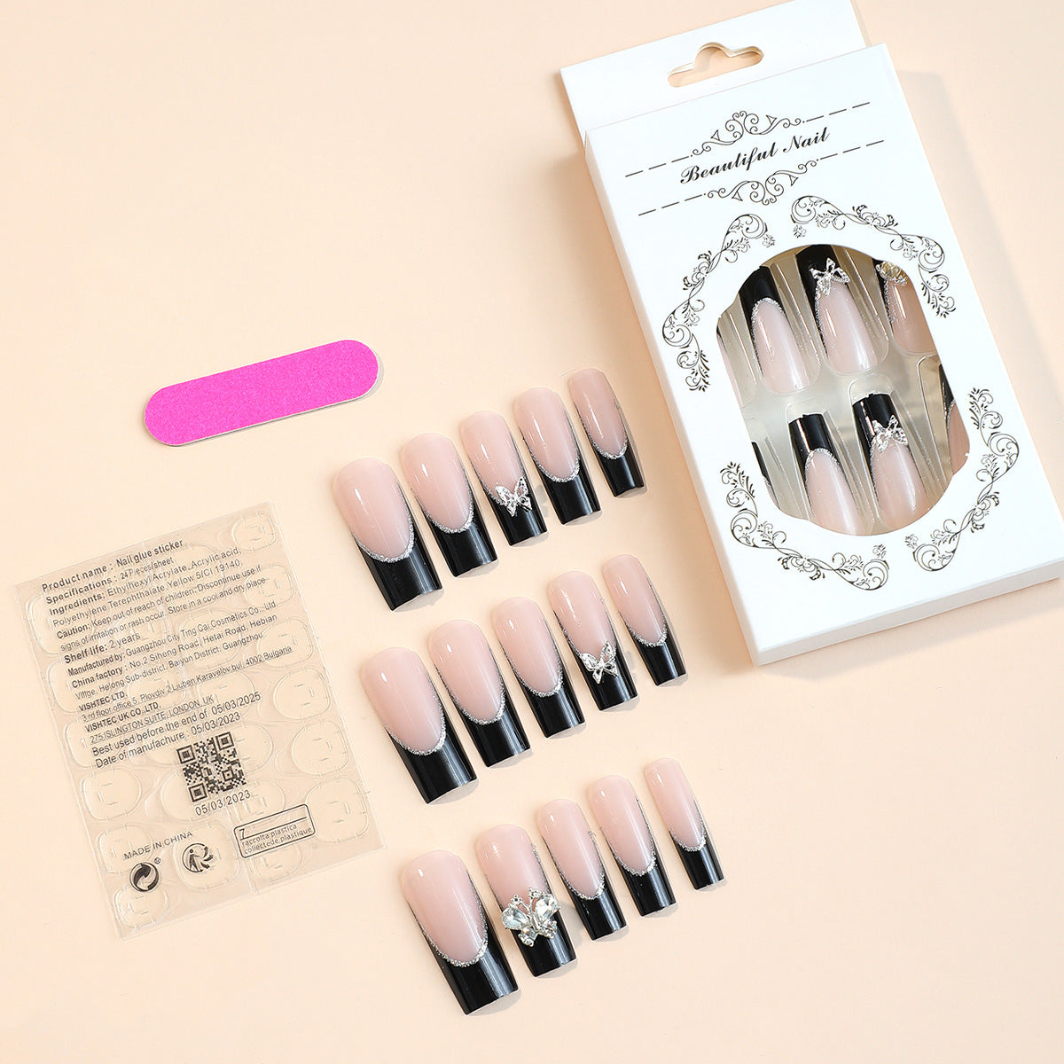 Nail Art Water Transfer Stickers Butterfly Pattern for Ladies