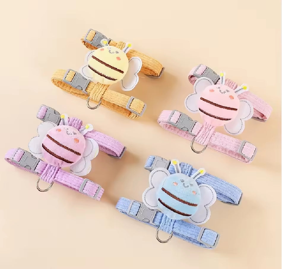 Adjustable Cat and Small Dog Harness Vest with Wing Decoration - Strap Set