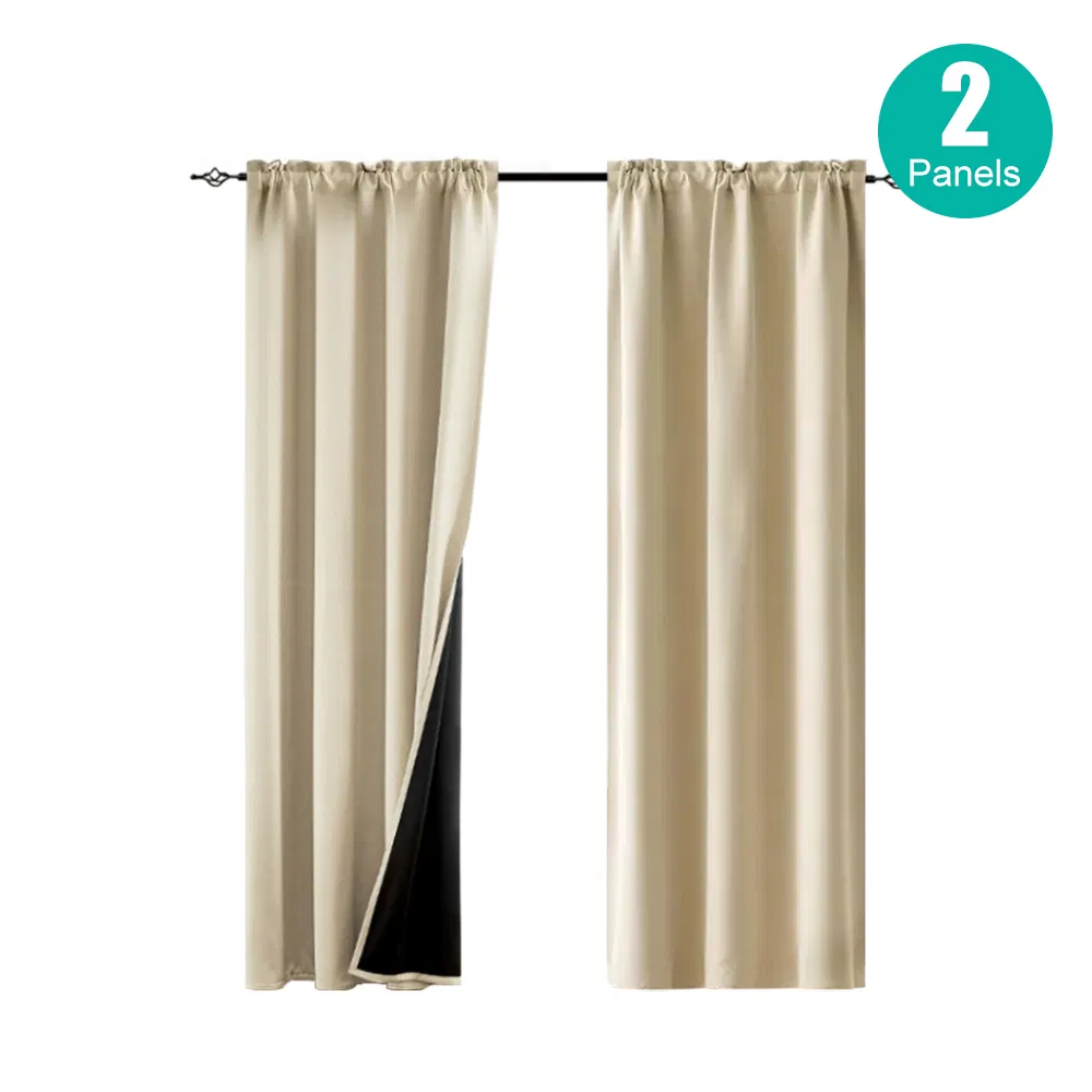 Blackout Curtains Set of 2 - Thermal Insulated, Rod Pocket Design, 52" W x 63" L