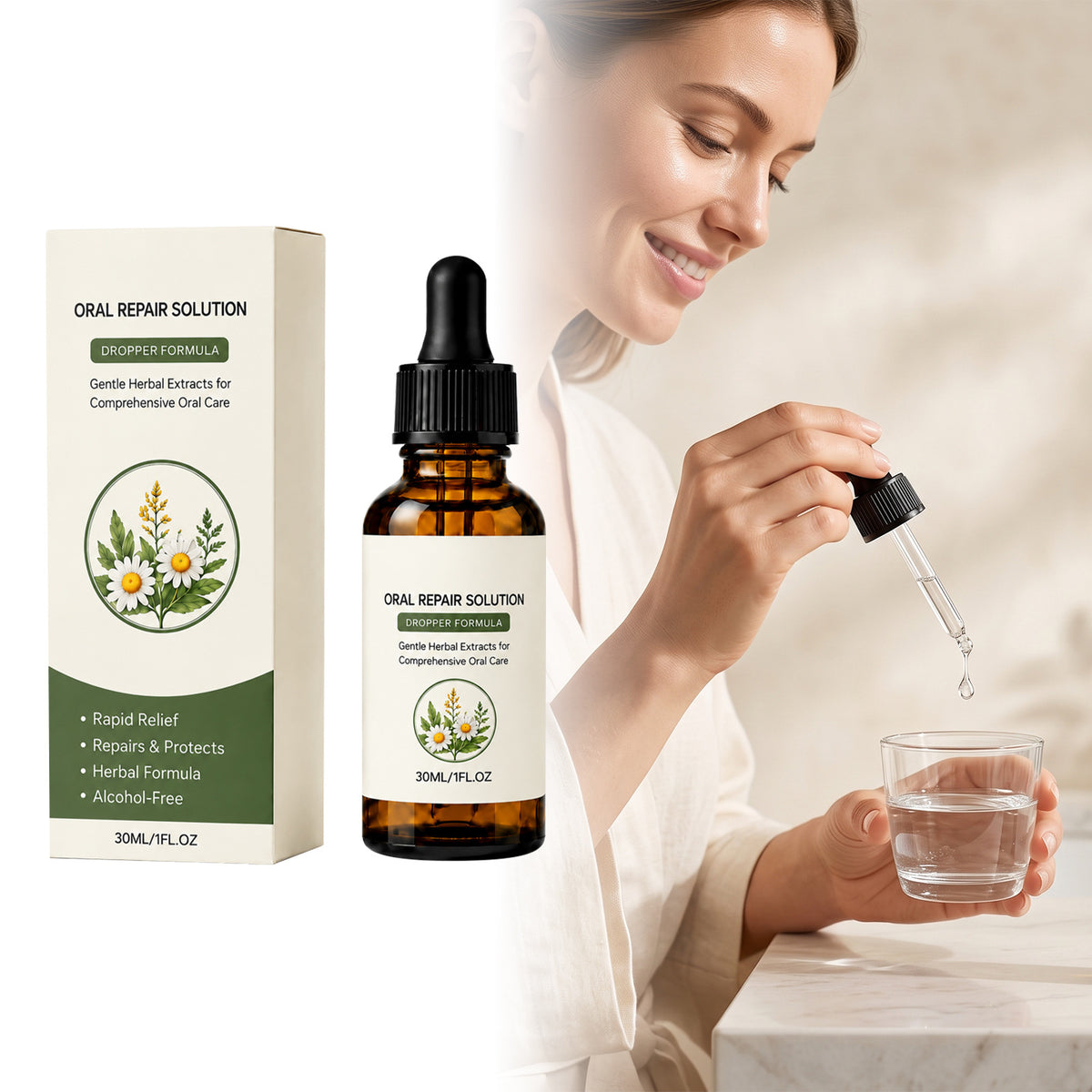 Herbal Oral Care Liquid - 30ml Gentle Cleansing Solution