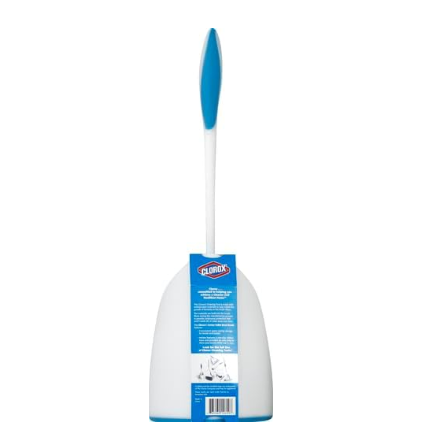 Corner Toilet Bowl Brush Set with Under Rim Scrubber and Storage Caddy - White Bathroom Cleaning Tool