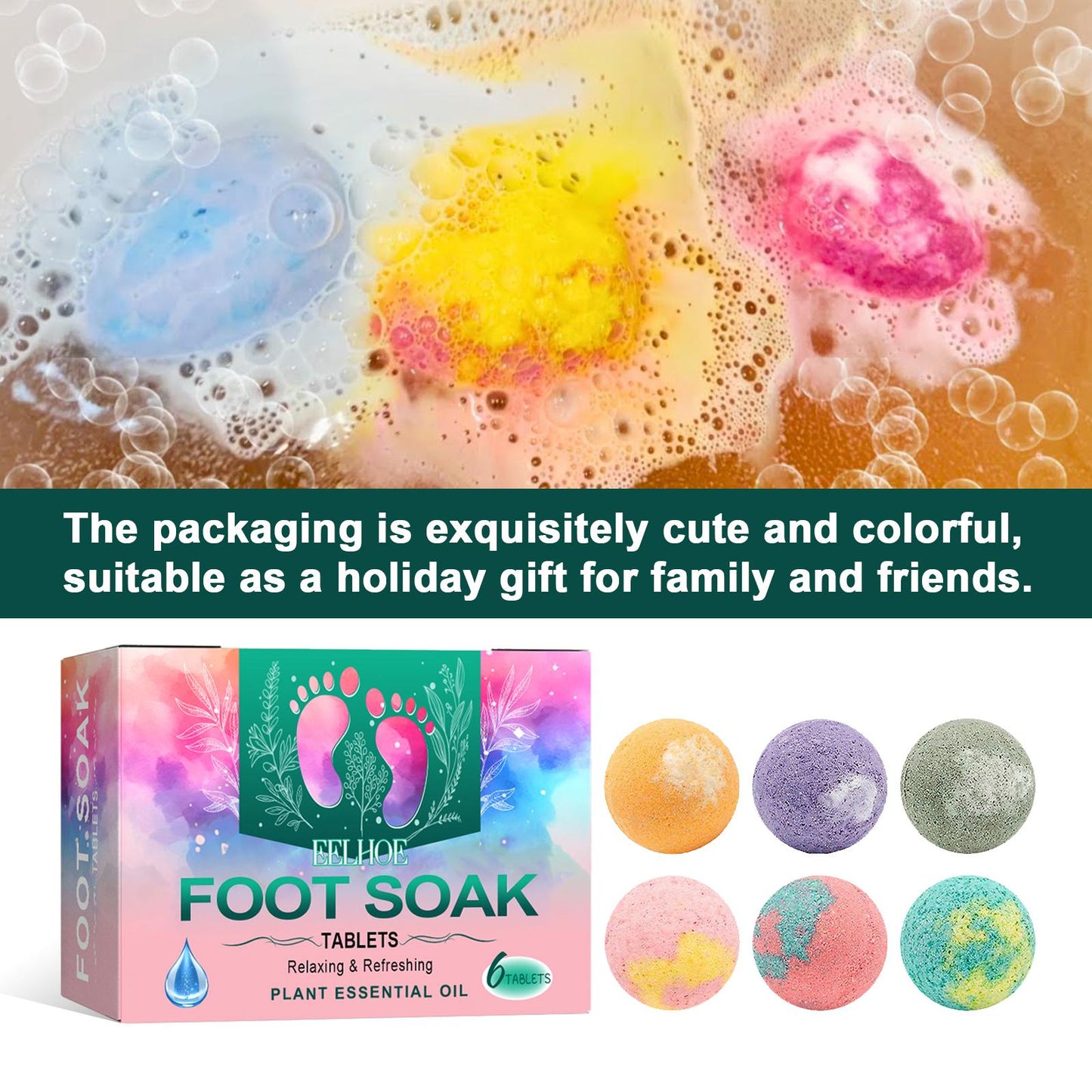 Ginger Essential Oil Foot Soak Bombs - Moisturizing & Deodorizing