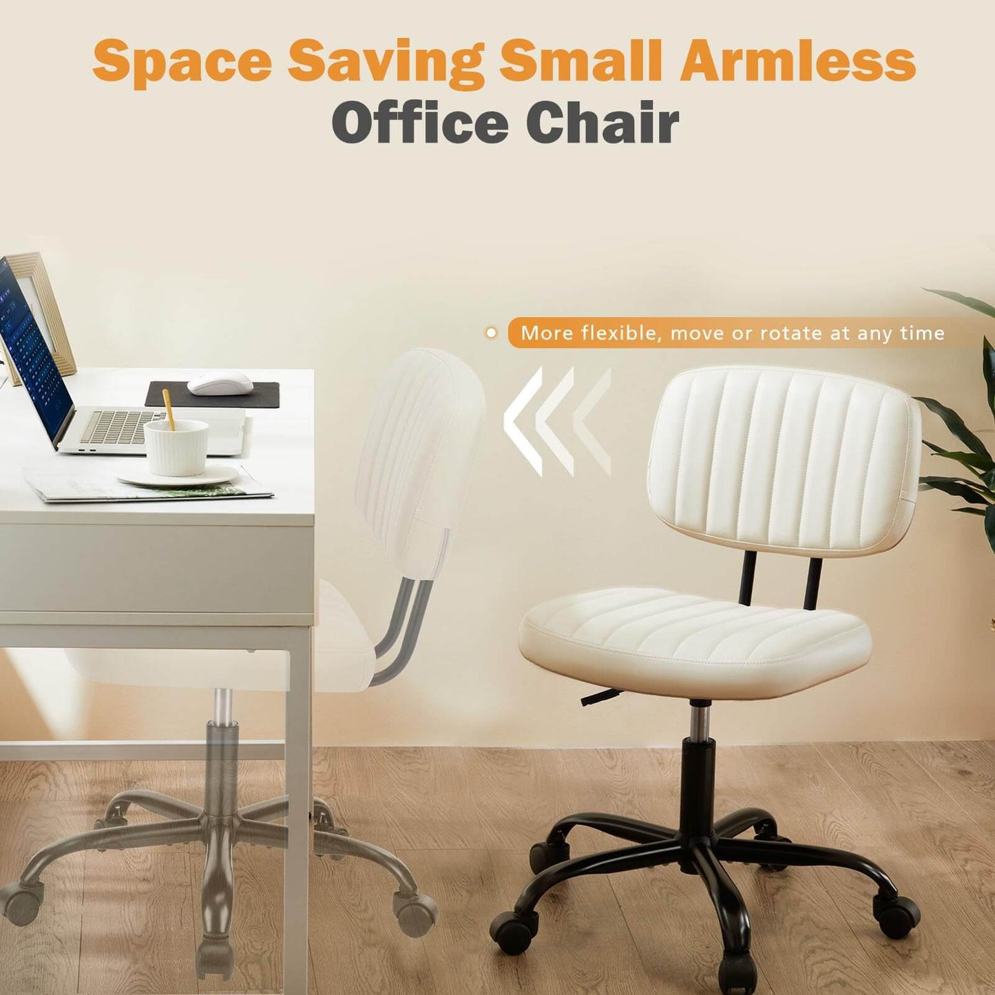 Adjustable Height 360° Rolling Swivel Office Chair - Multiple Colors