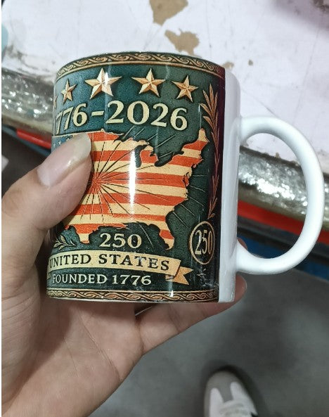 US 250th Anniversary Mug - Flag & Eagle Styles, 11oz Ceramic