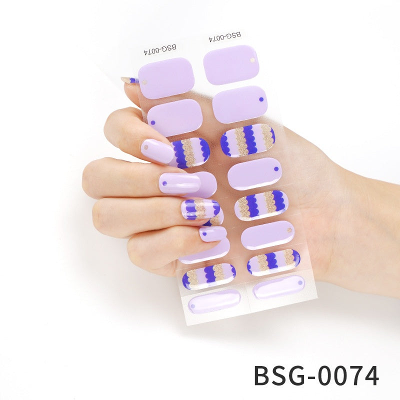 Semi-Cured Nail Stickers - 3D UV Gel Nail Art Set