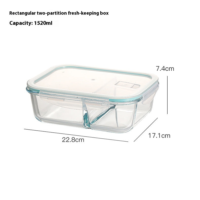 Glass Lunch Box Food Grade Sealed Container for Microwave Oven