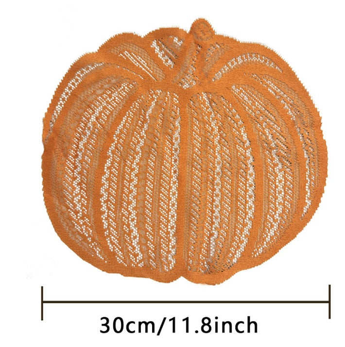 Woven Pumpkin Placemat Set for Dining & Home Decor - Multiple Styles & Quantity Options