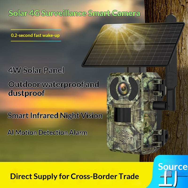 Solar-Powered 4G Wildlife Surveillance Camera Wireless Security Cam
