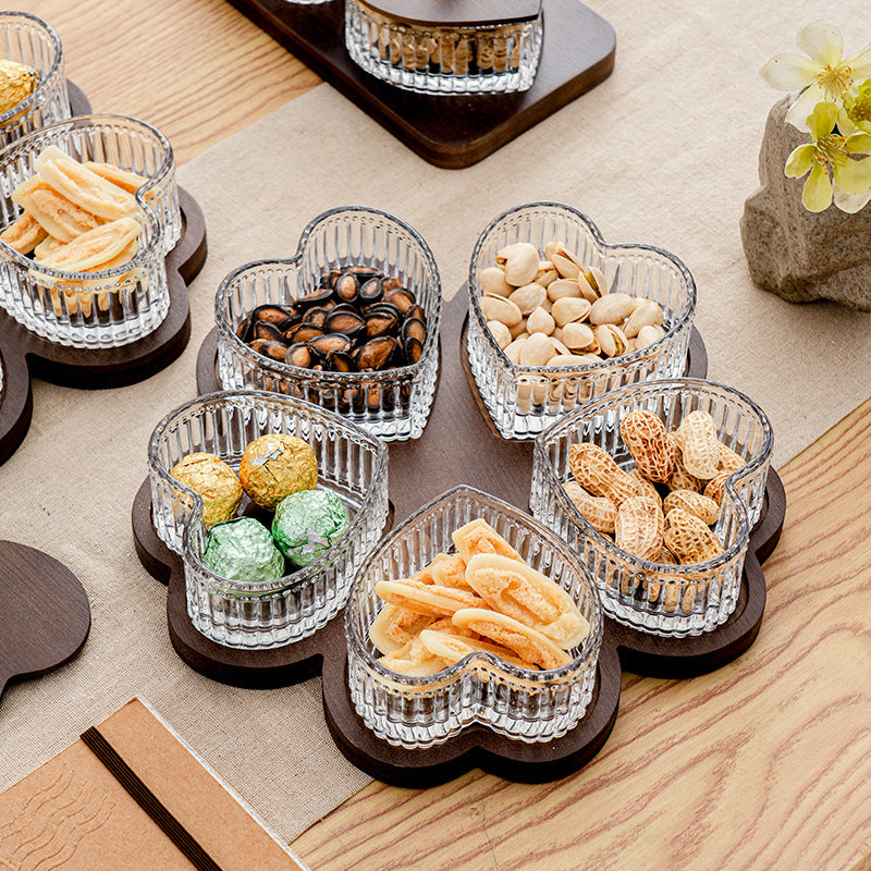 Glass Food Storage Container with Multiple Grids - Retro Style Kitchen Organizer