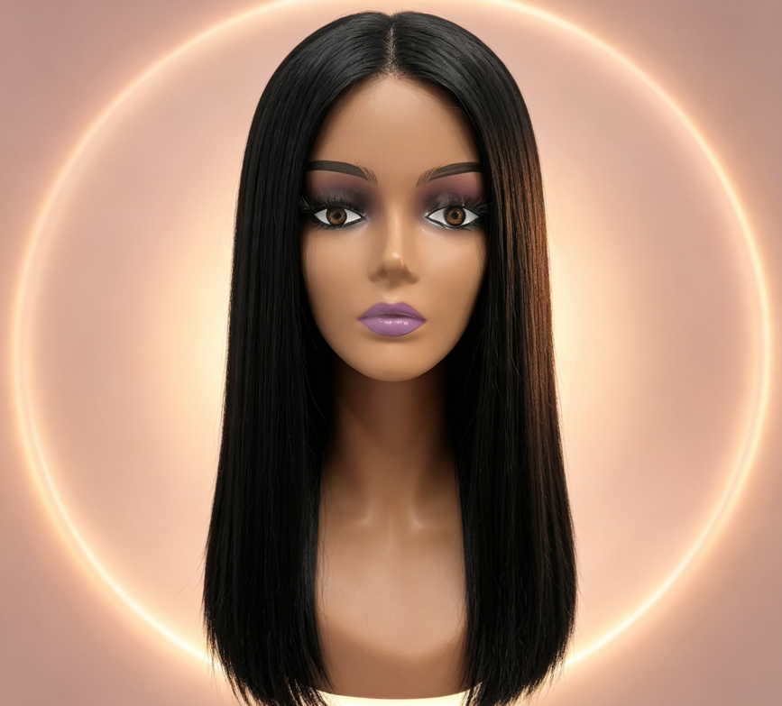 Human Hair Wigs 18 Inch Full Head Set Short Long Wavy Curly Customizable Color