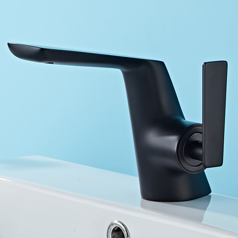 Copper Bathroom Faucet with Hot and Cold Water Mixer