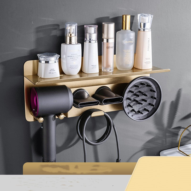 Punch Free Hair Dryer Bracket Magnetic Wall Mount Holder for Bathroom
