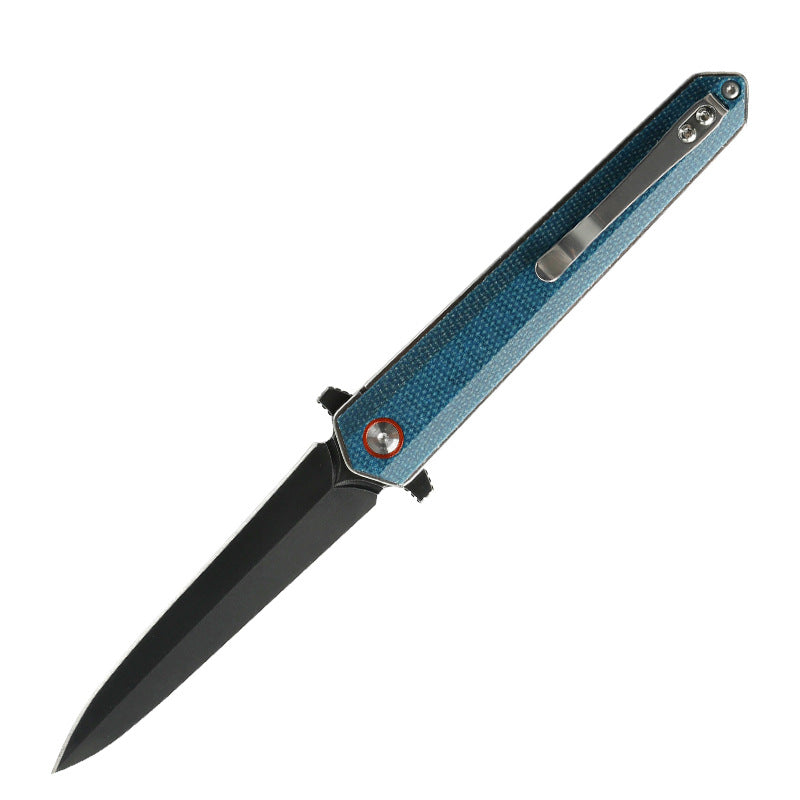 Multifunctional Folding Knife for Camping and Survival - D2 Steel, Portable