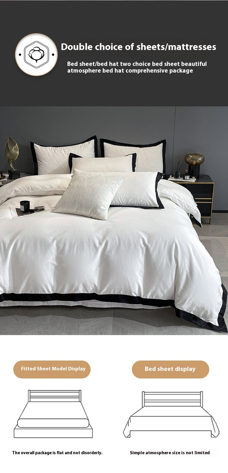 Four-Piece Velvet Bedding Set - Fitted Sheet Duvet Cover Pillowcase