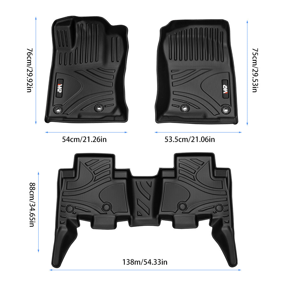 Custom Fit TPE Floor Liner for Toyota 4Runner & Lexus GX460 - Black