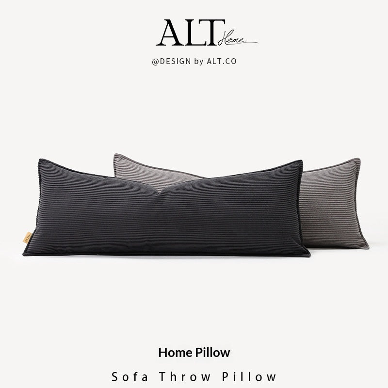 High-End Corduroy Sofa Cushion Set - Rectangular Throw Pillow with Cover & Insert