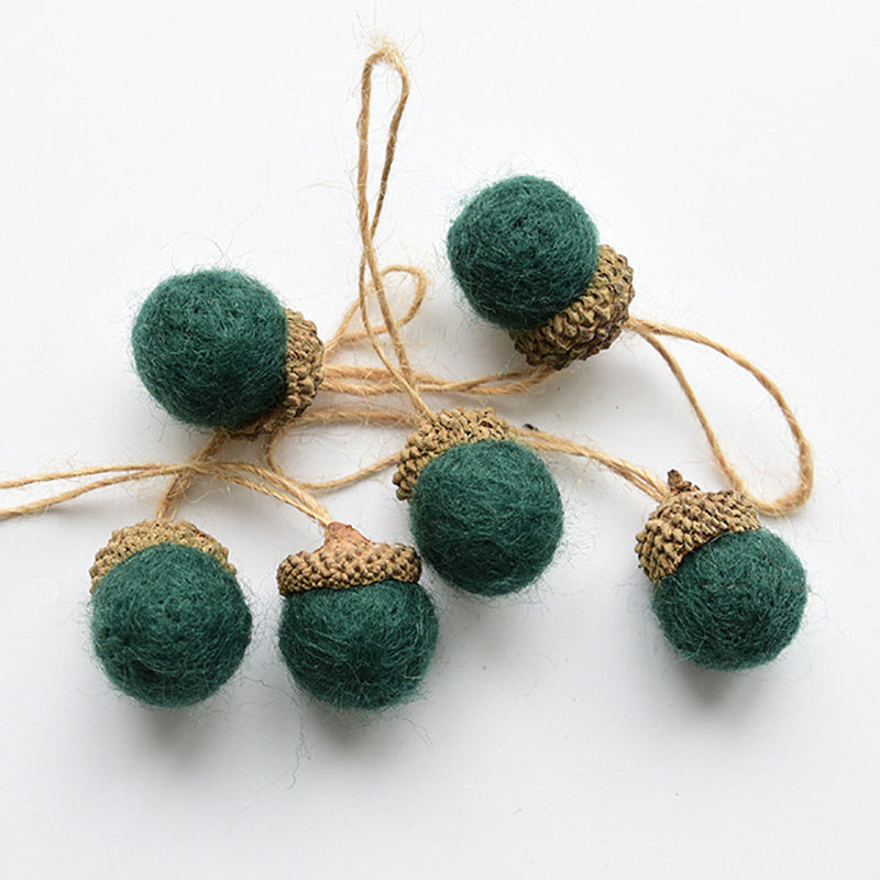 Wool Felt Christmas Ornament Ball - Festive Holiday Decor