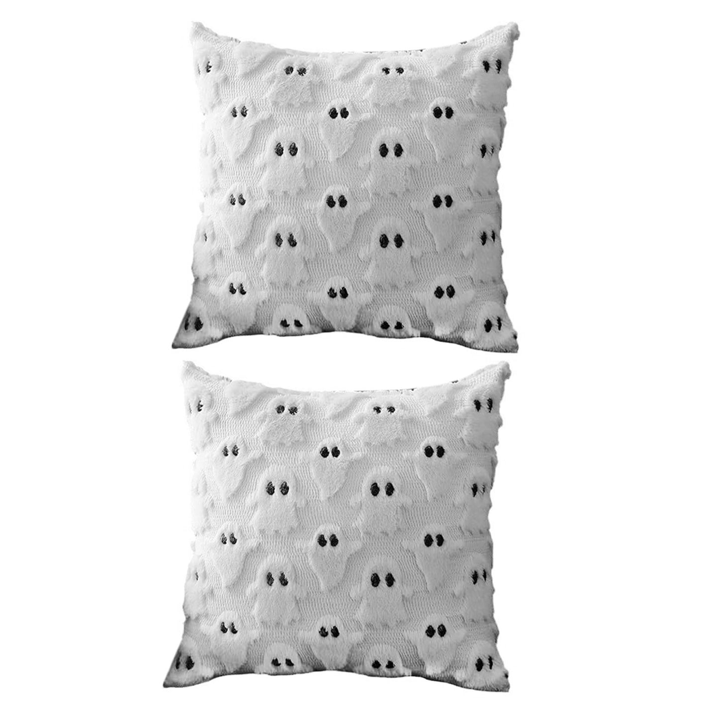 Ghost Pillow Covers - Soft Plush Decorative Throw Pillows (2PCS)