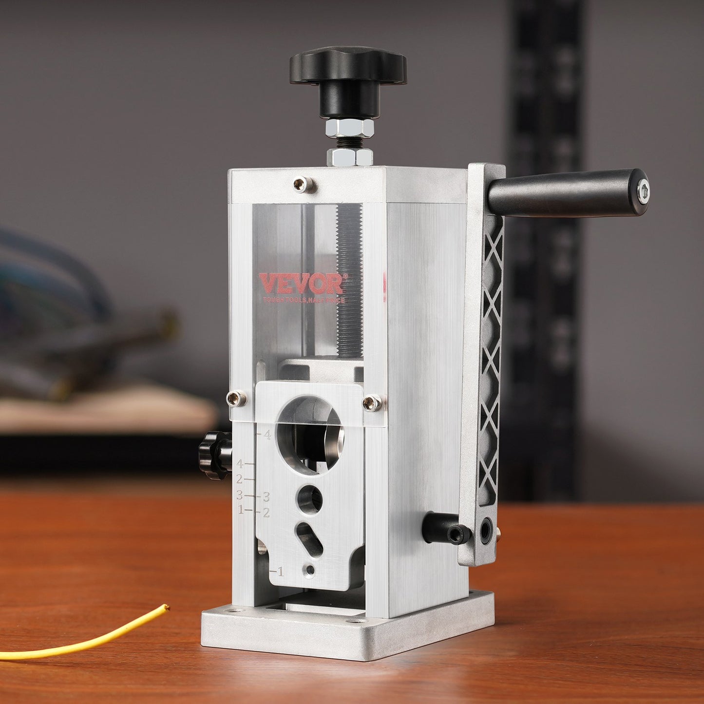 Manual Wire Stripping Machine - Copper Stripper with Hand Crank, Portable Aluminum Frame