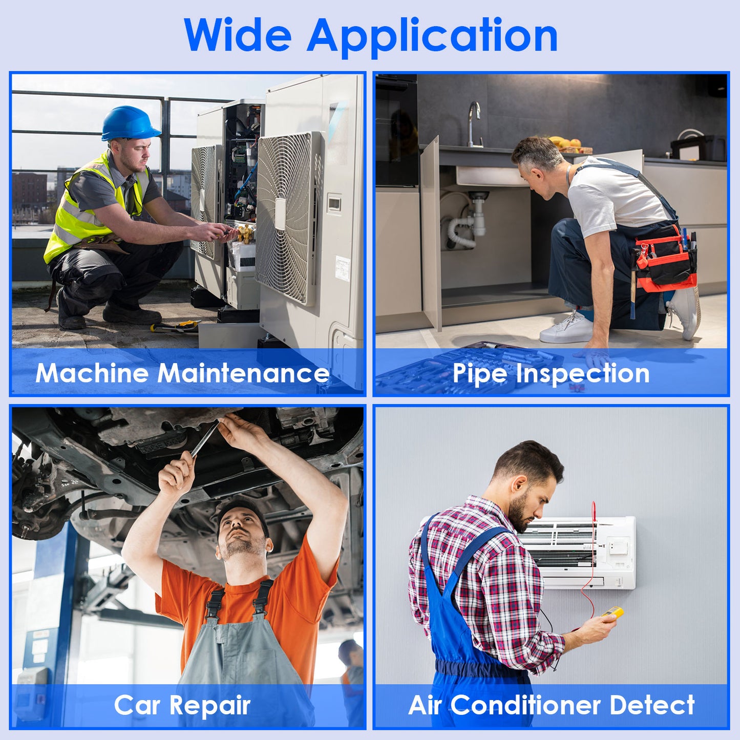 Endoscope Camera with 4.3-Inch Color Screen 1080P Waterproof 8mm Borescope Inspection Tool