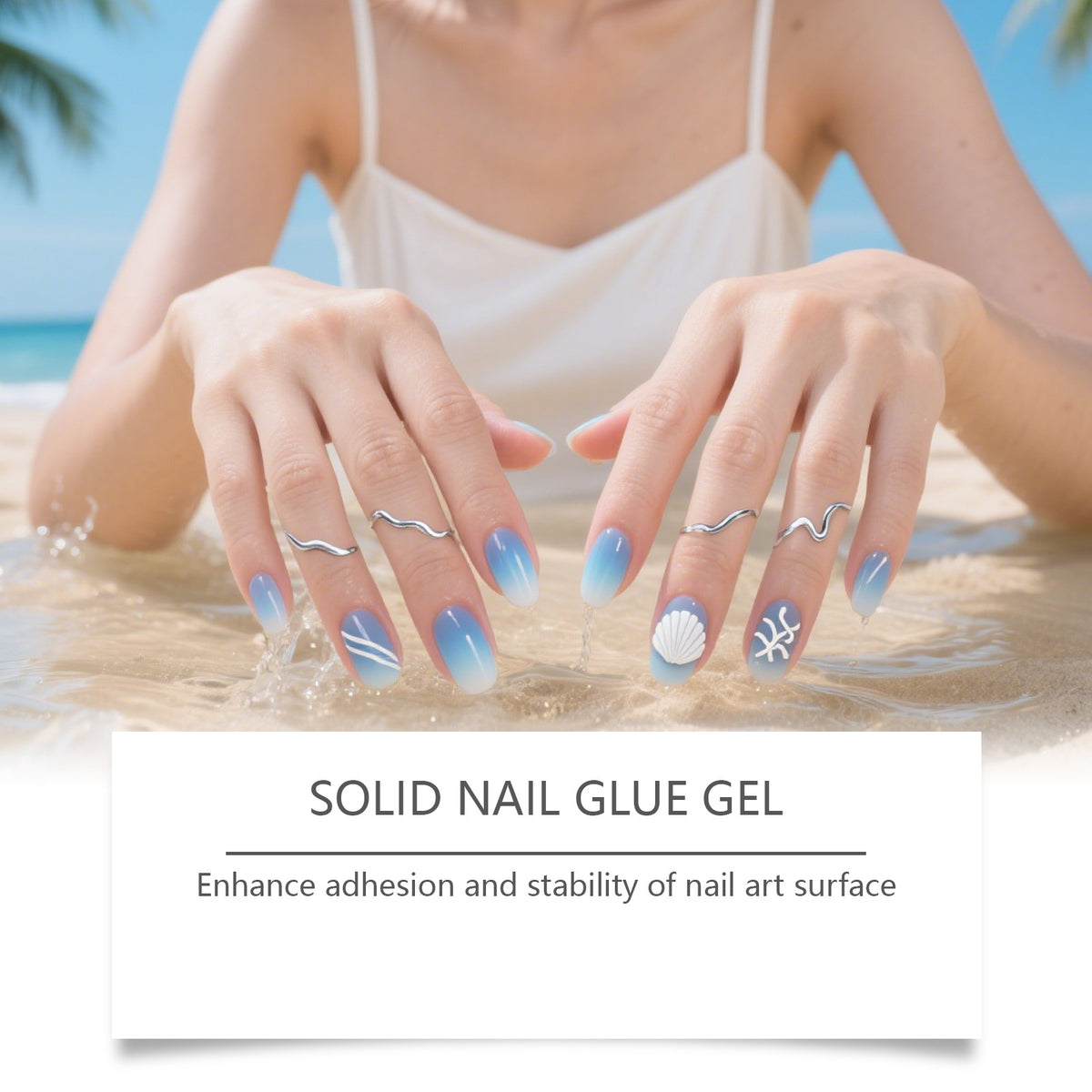 Solid Nail Glue Gel 5g - Strong Adhesive for Nail Art & Manicure