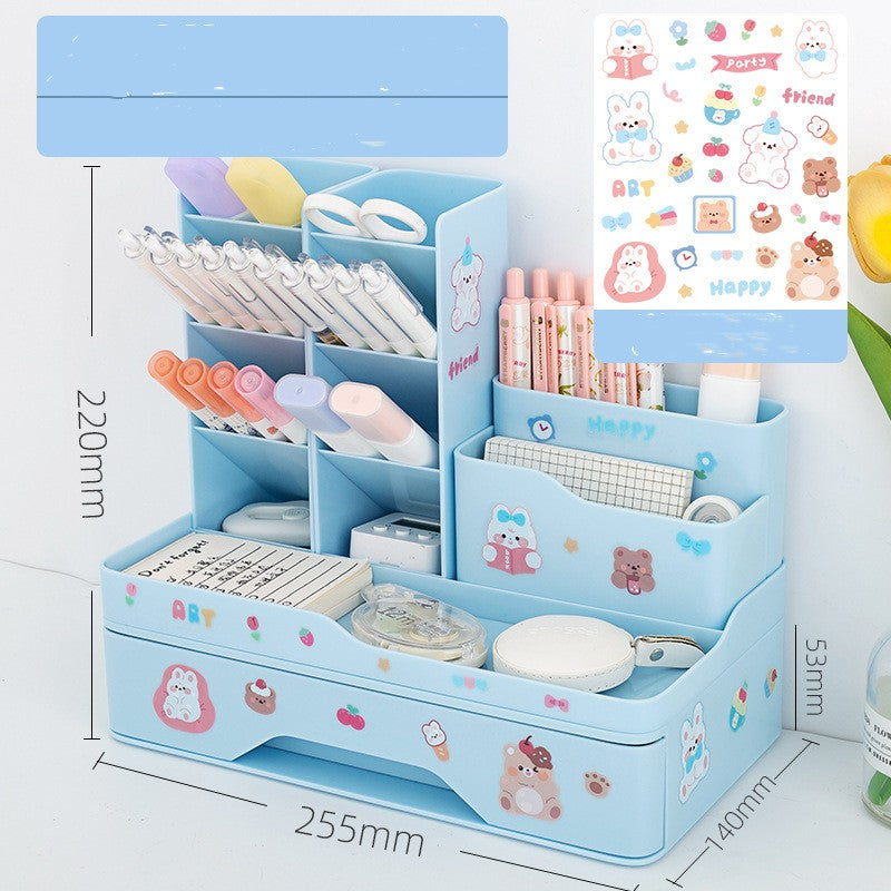 Multifunctional Pen Holder with Storage Box - Home Organization