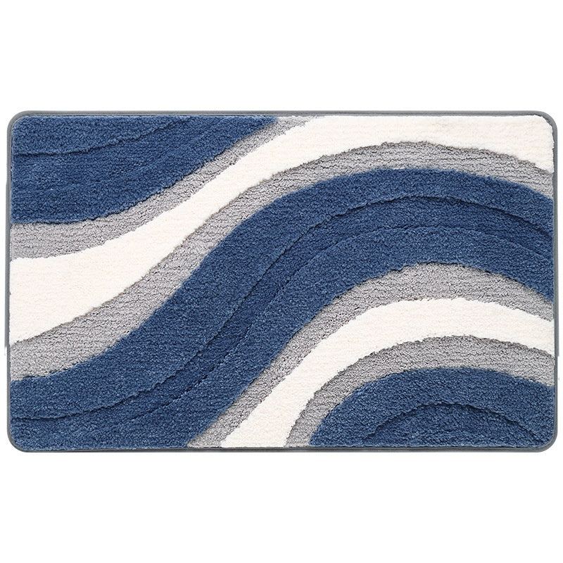 Non-slip Bathroom Entrance Mat Thickened Cushion Woven Rectangular Rug