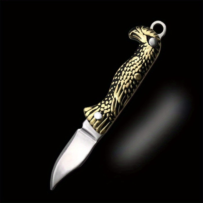 Mini Yellow Dragon Pattern Kitchen Knife