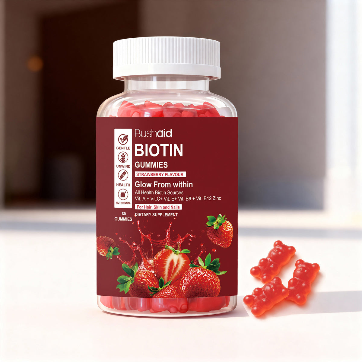 Multivitamin Gummies with Collagen & Zinc – 60 Count