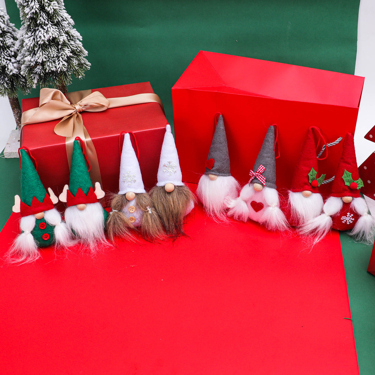 Christmas Faceless Doll Pendant Set - Holiday Home & Party Decor