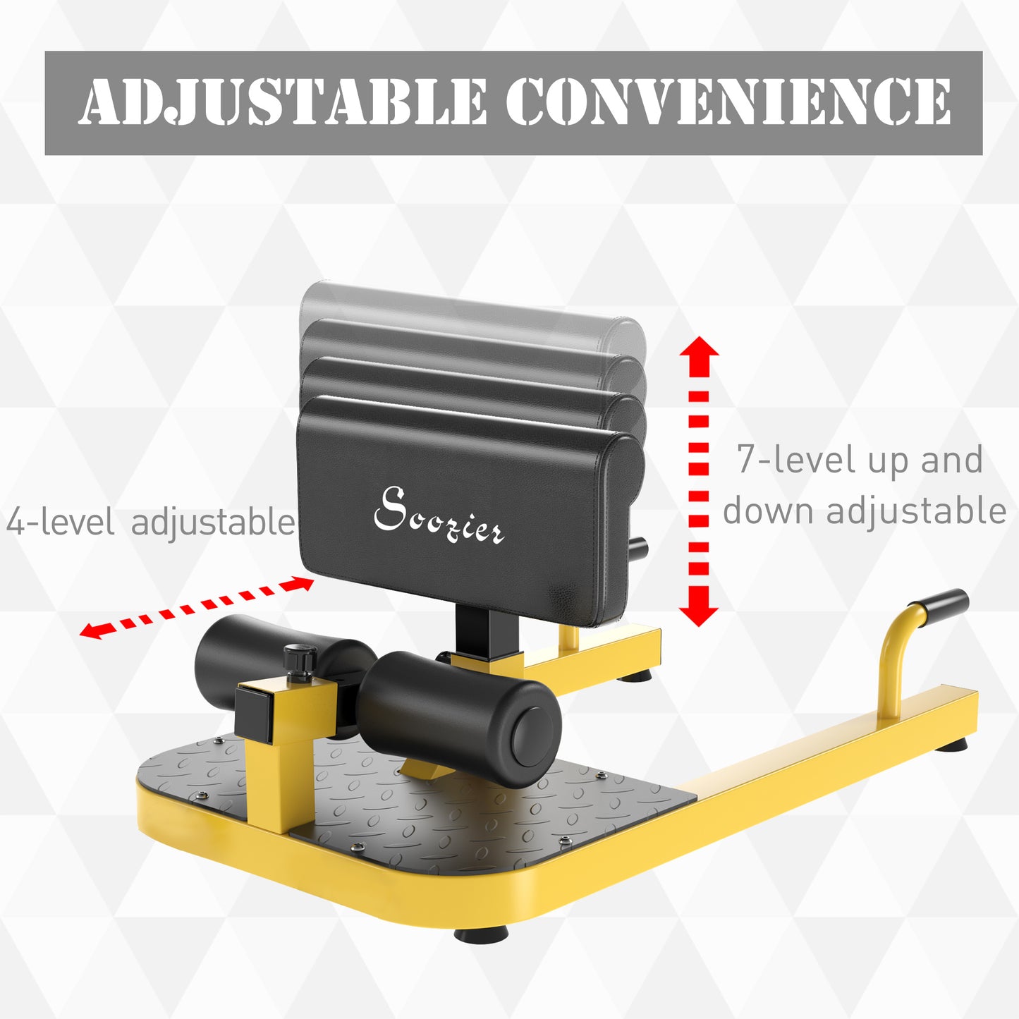 3-in-1 Push Up, Sit Up & Squat Machine - Yellow Home Gym Equipment