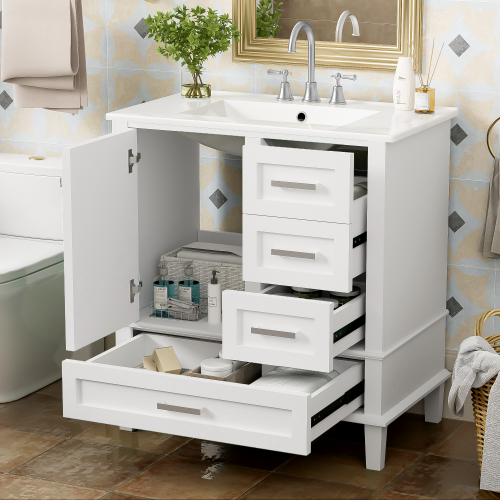 30" Bathroom Vanity Set with Sink Combo and Soft Closing Door