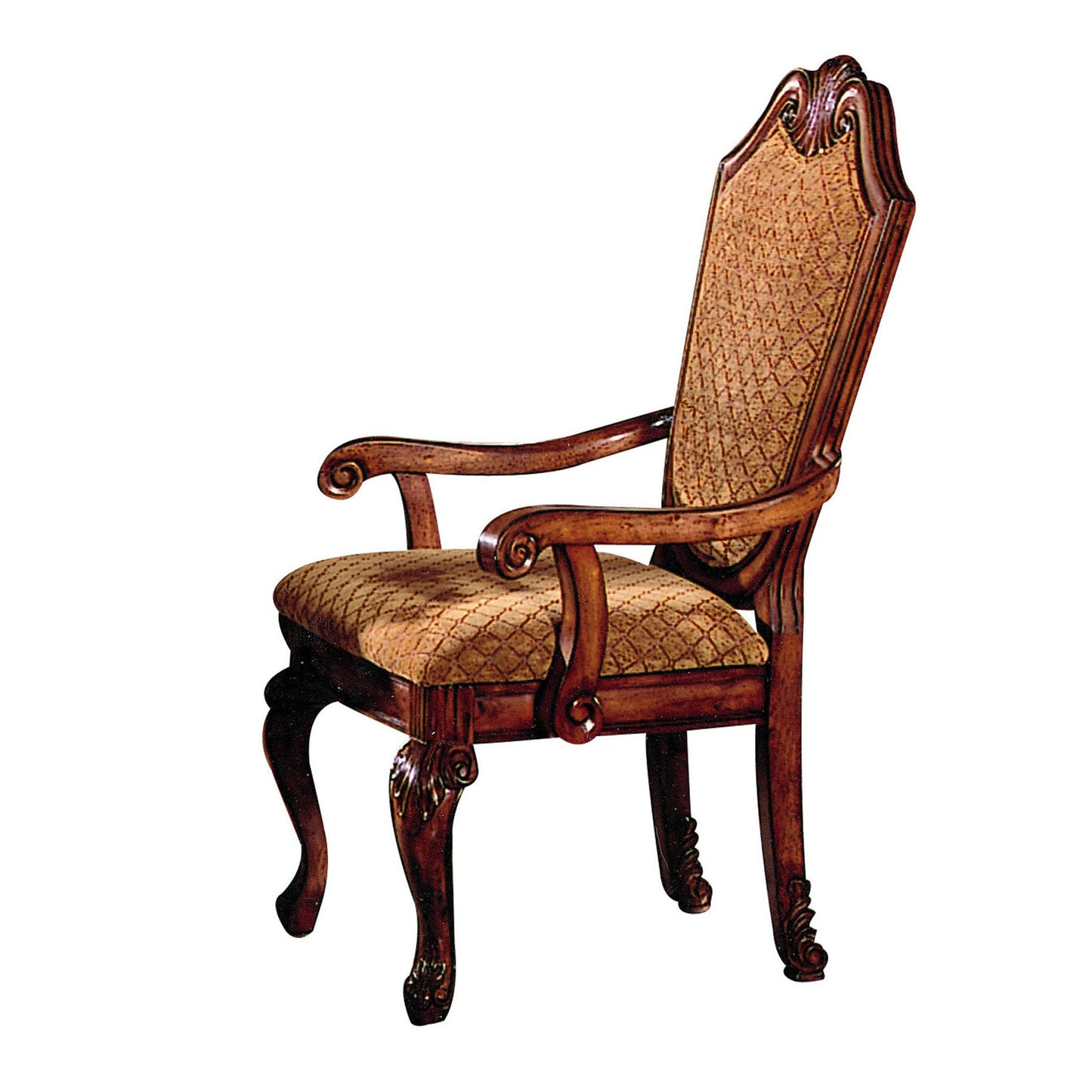 Chateau De Ville Fabric Arm Chair Set of 2 - Cherry