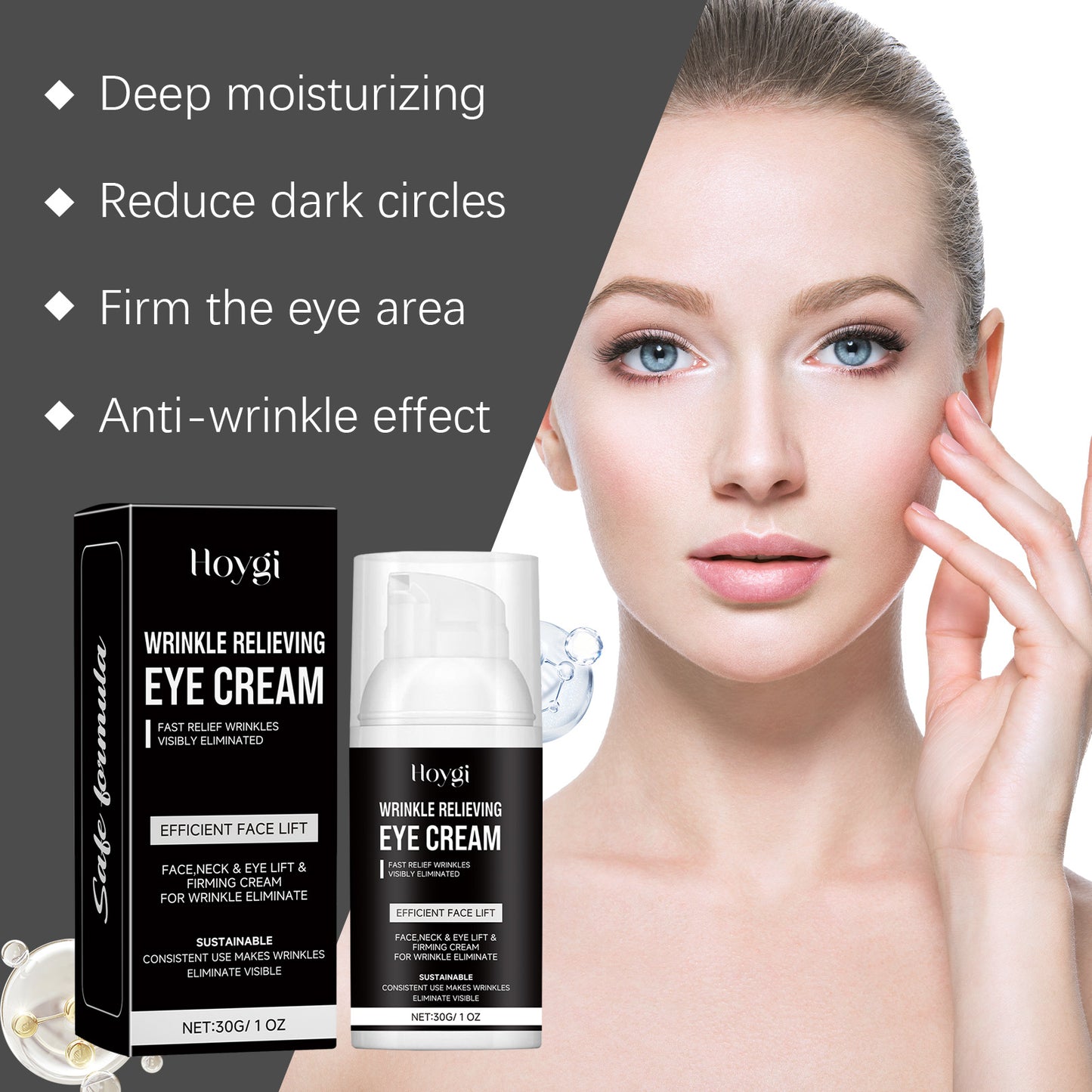 Moisturizing Eye Cream for Dark Circles and Fine Lines - 30g