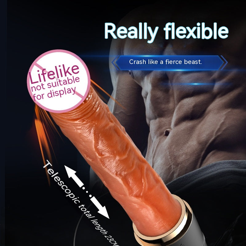 Women’s Automatic Thrusting Sex Toy with Vibration and Heating - Silicone