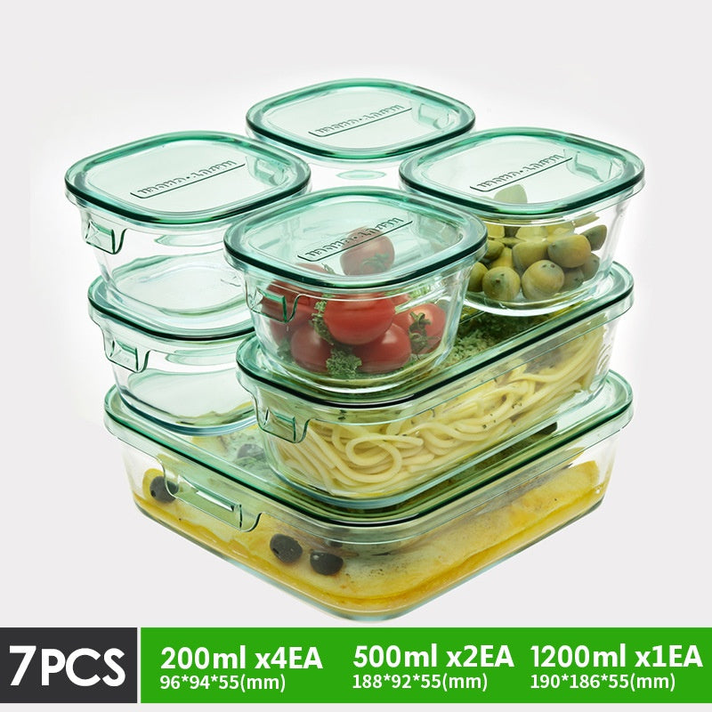 Ultra-Light Glass Rice Crisper Food Storage Container - Heat-Resistant, Sealed Fresh Keeping