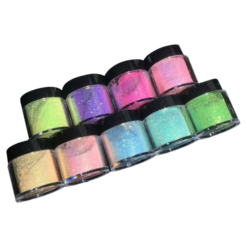 Diamond Stone Powder Nail Art Kit - 9 Color Glitter Set