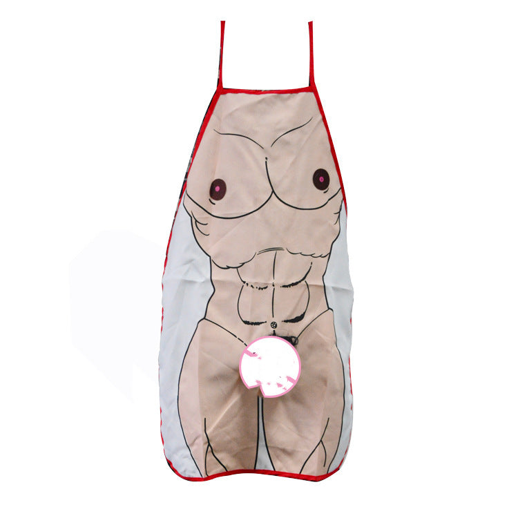Funny Bachelor Party Apron - Spoof Trick Gift for Groomsmen 70x48cm