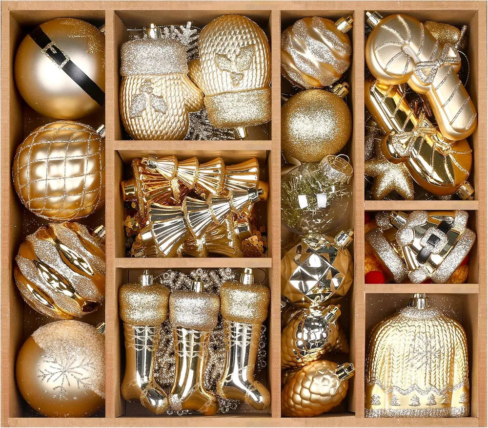 85ct Shatterproof Christmas Tree Ornaments Set - Colorful Baubles