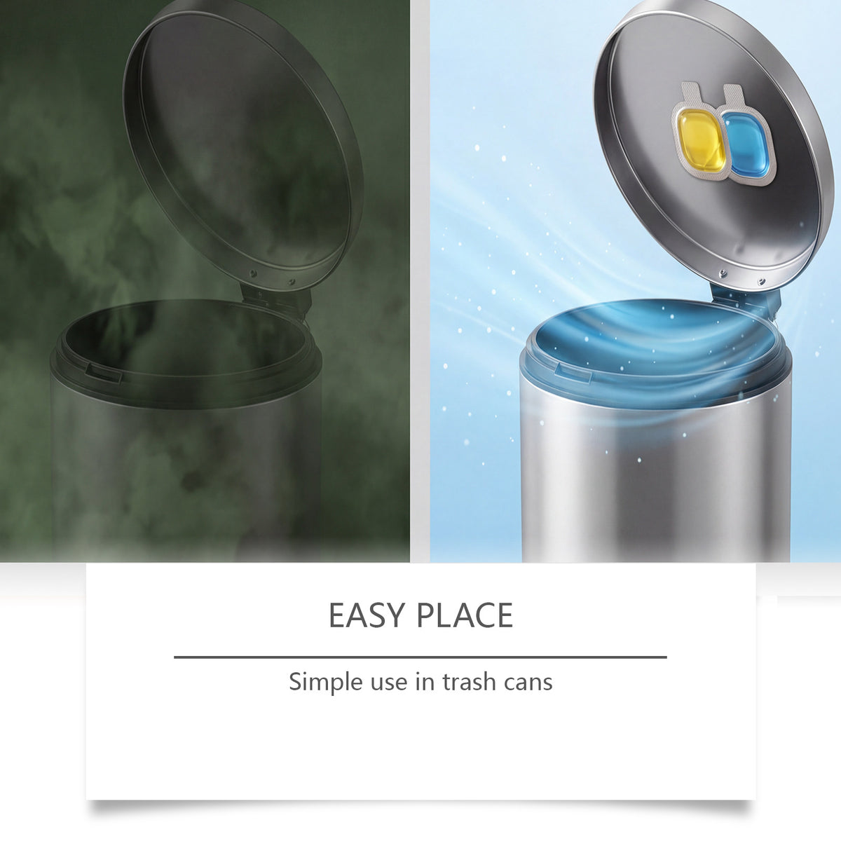 Trash Deodorizer Set - Odor Eliminator for Trash Cans & Bins, 2 Pieces