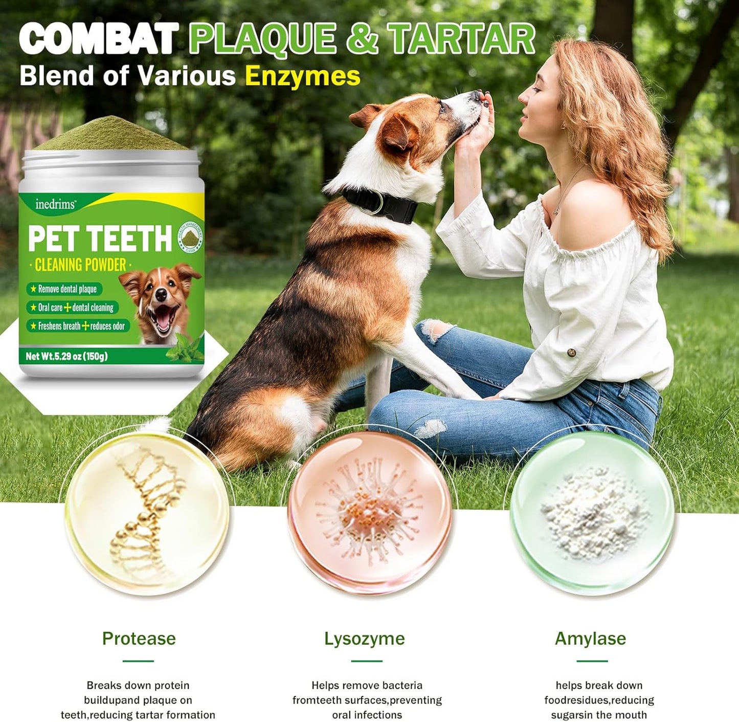 Pet Dental Powder for Fresh Breath & Gum Health - 1PC